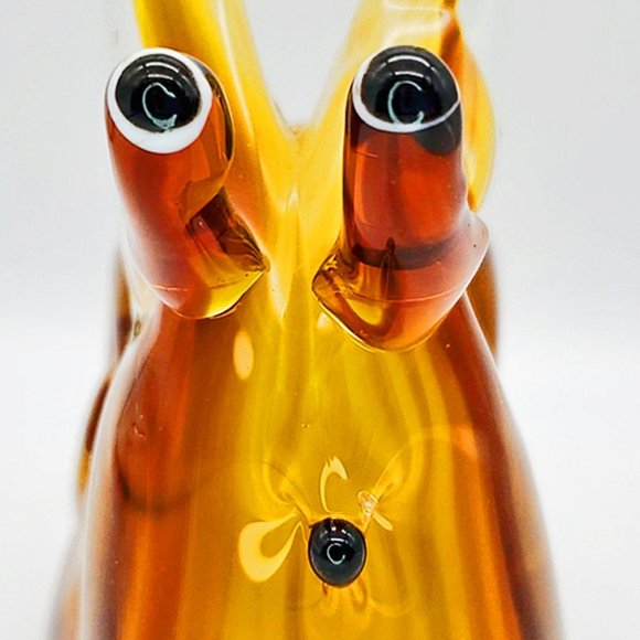Murano? Art Glass Snail Handblown Amber Swirls - Picture 4 of 10